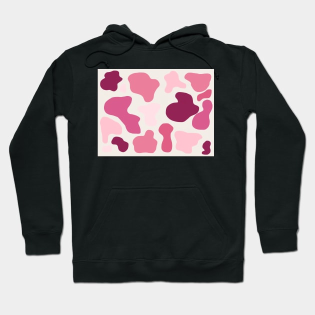 Pink Cow pattern Hoodie by claysus